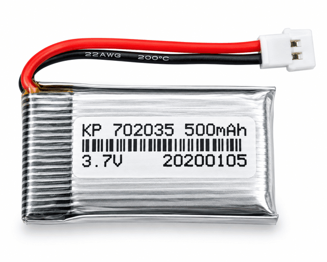 3.7V 500mAh Li-Po Battery