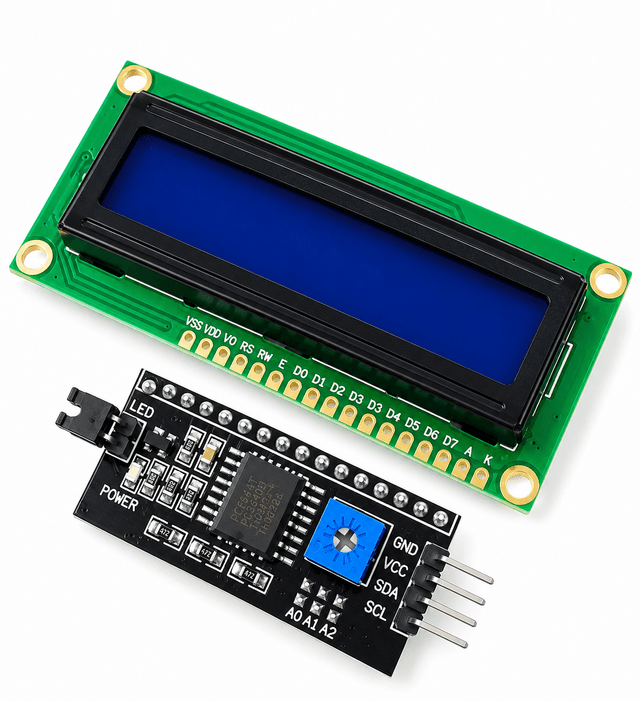 16×2 LCD with I²C Adapter